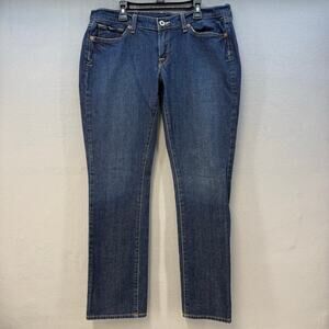 Lucky Brand Jeans Women's 10/30 Dark Blue Zoe Straight Leg Low Rise Fit